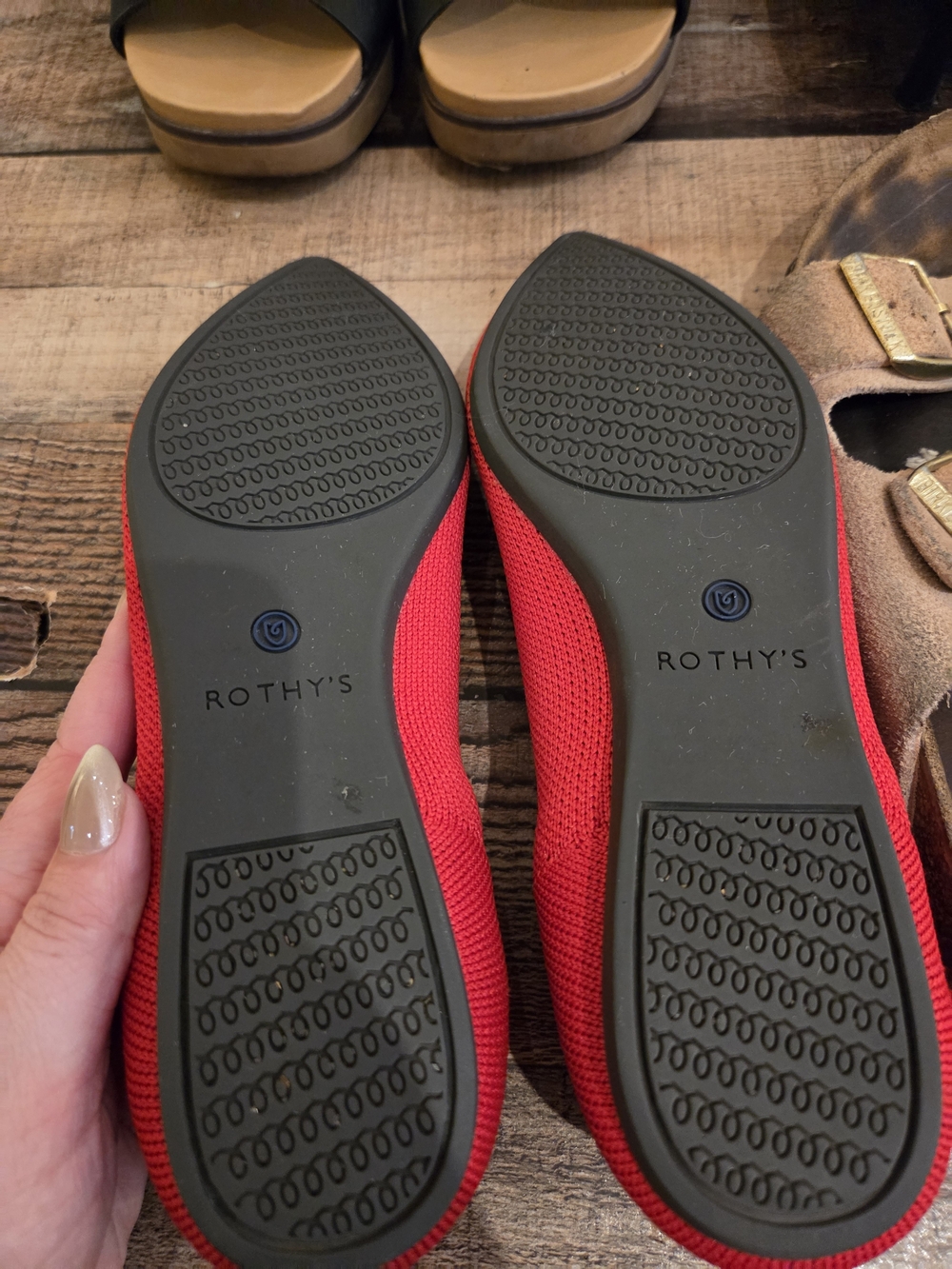 Rothy's Red Pointed Knit Flats - Women's - Picture 3 of 4